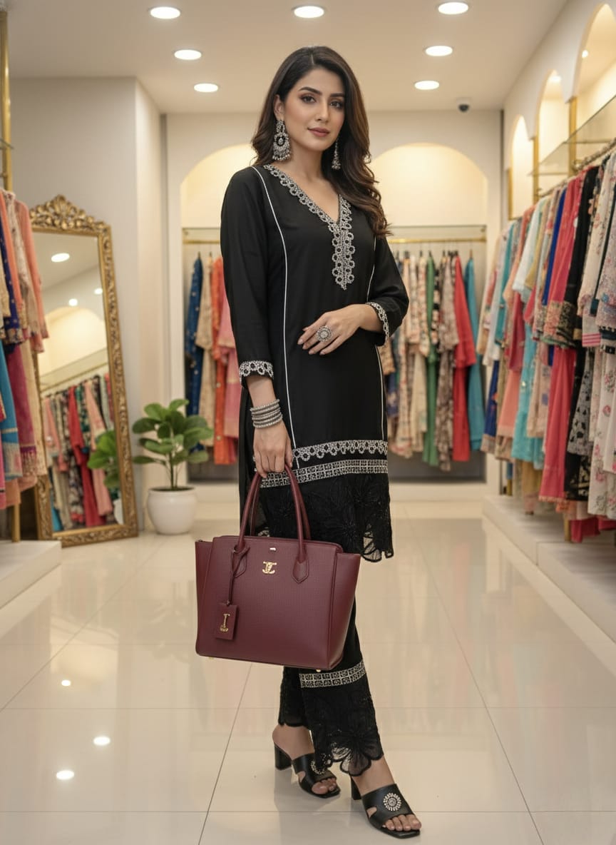 Nusrat Special Black Coordset