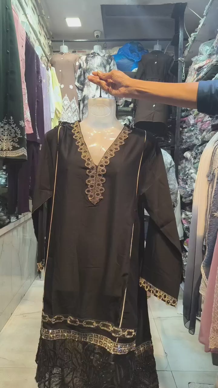 Nusrat Special Black Coordset